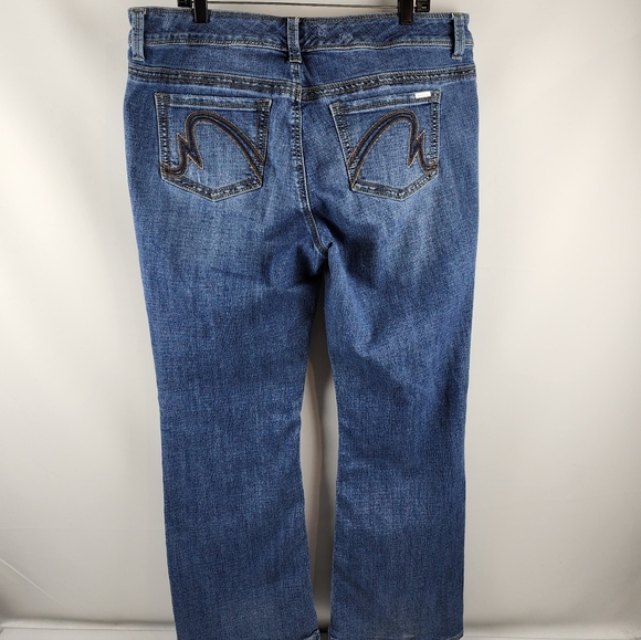 Seven7 Melissa McCarthy Jeans Women 16 Boot Cut Distressed Blue Denim (36x30) - Picture 10 of 12